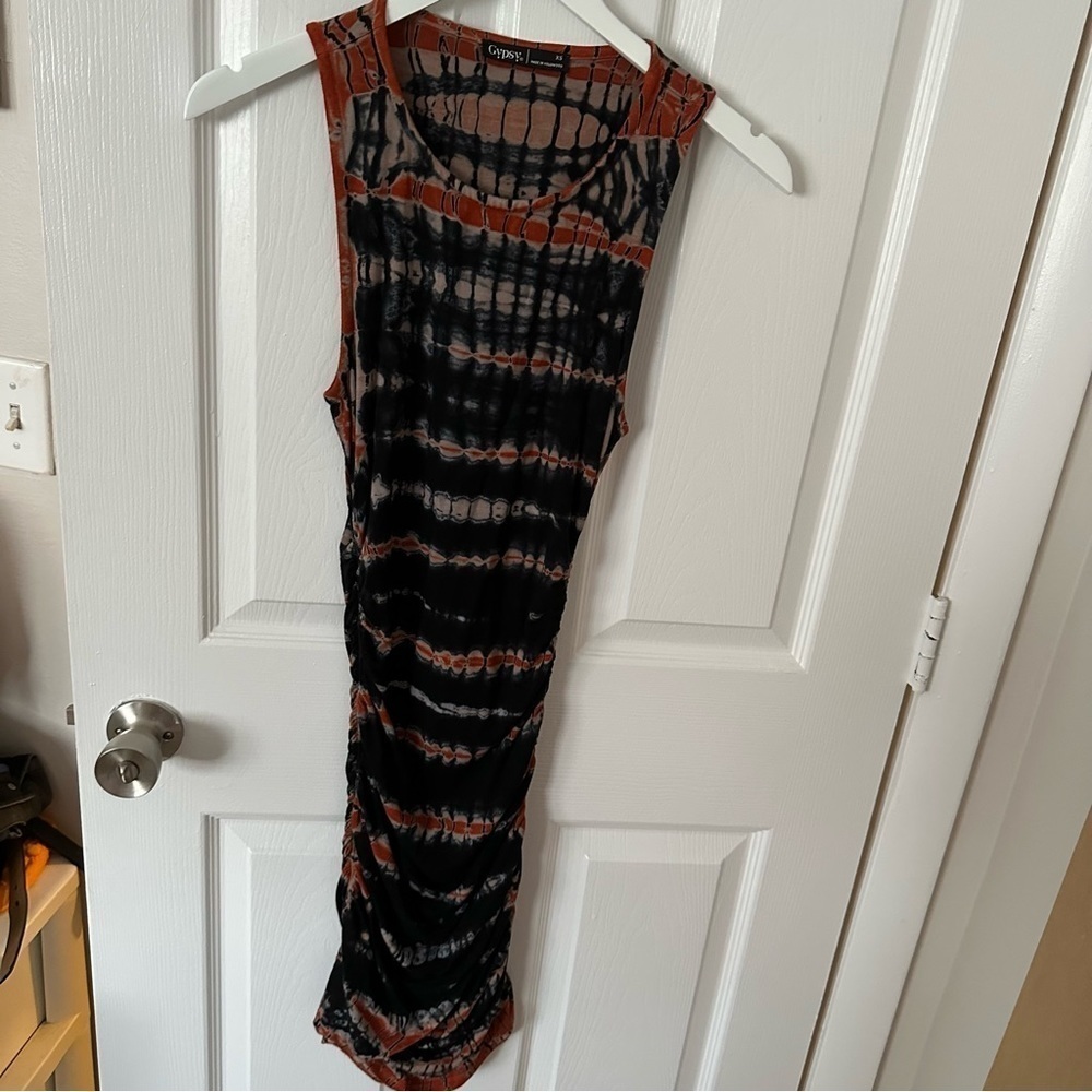 Orange and Black Dress - Picture 1 of 5